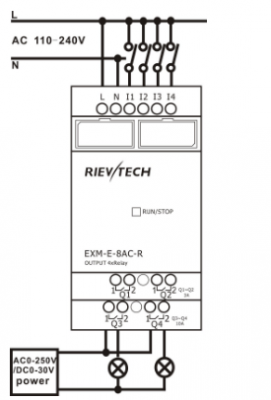 Схема устройства EXM-E-8AC-R