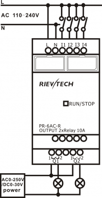Схема устройства PR-6AC-R-CAP